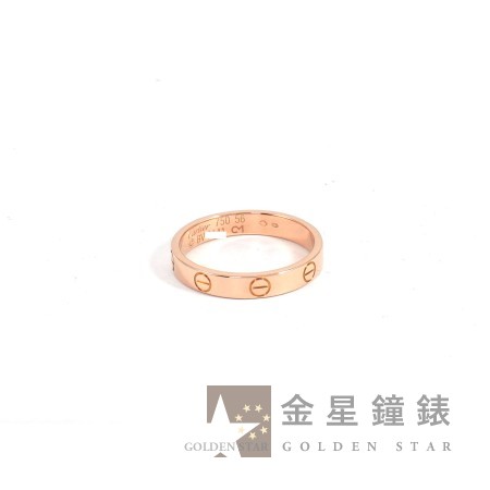 Cartier【卡地亞】LOVE系列 玫瑰金戒指