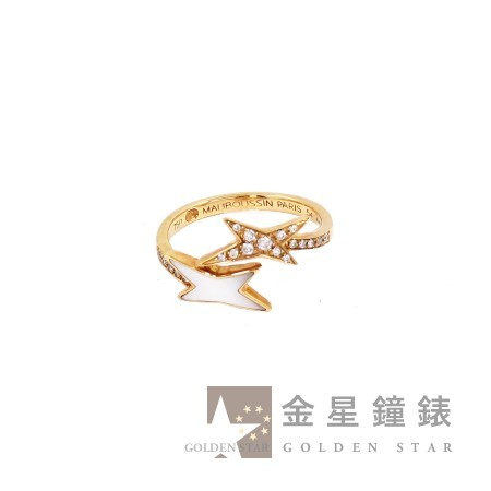 Mauboussin【夢寶星】Etoile Beauté 蝴蝶造型黃金鑽石戒指