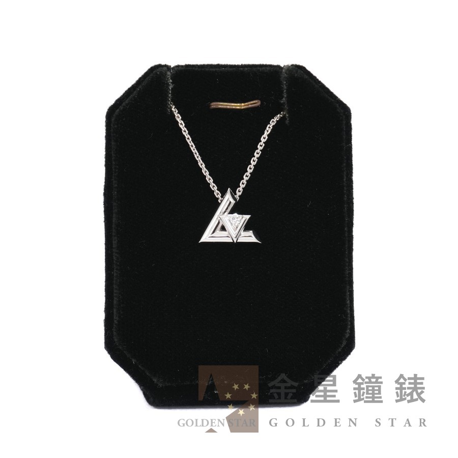 Louis Vuitton【路易．威登】LV Volt 白金鑽石項鍊